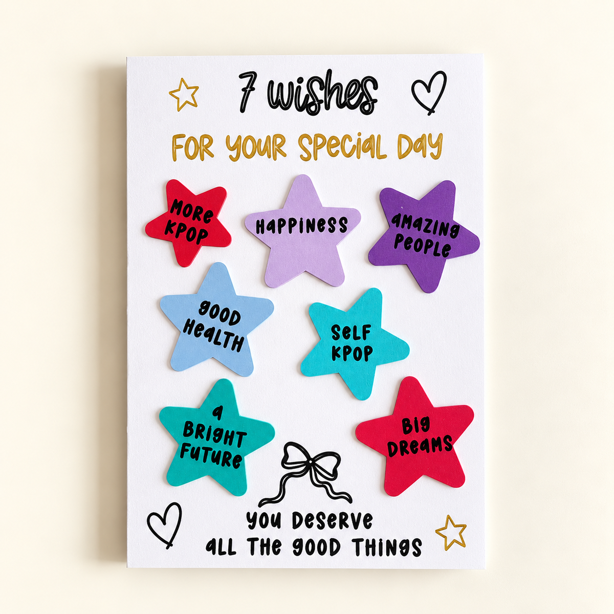 7 Wishes Geburtstagskarte | K-Pop