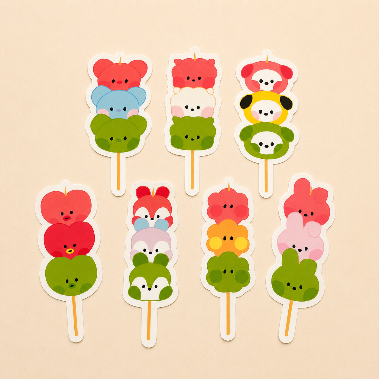 BT21 Dango Sticker Set 🍡 – 8 süße Designs