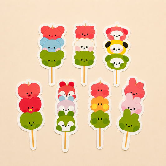BT21 Dango Sticker Set 🍡 – 8 süße Designs