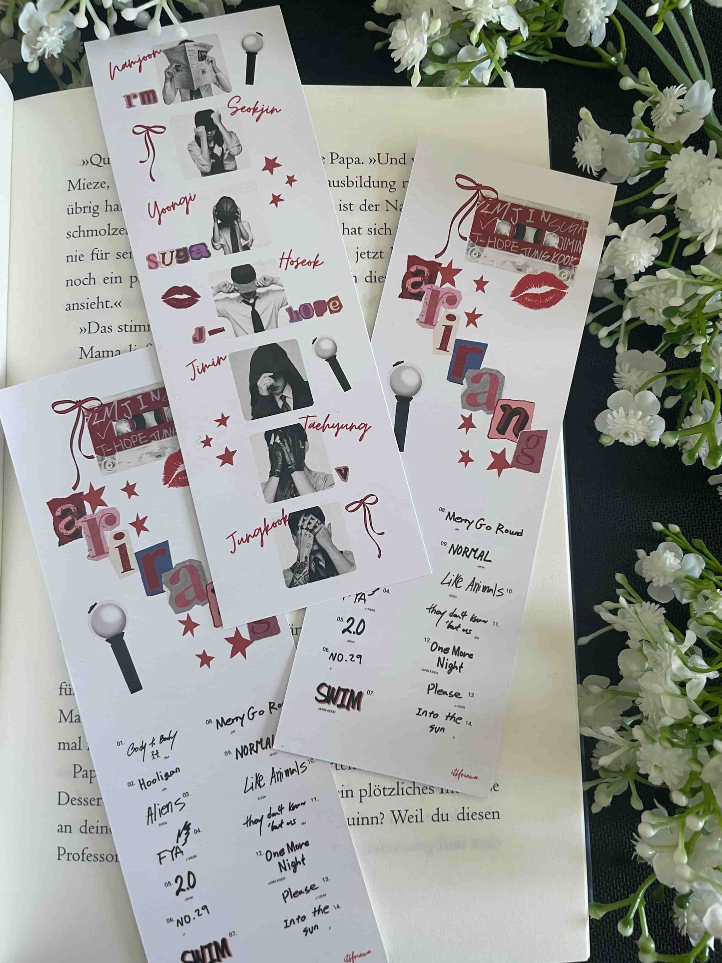 BTS Lesezeichen im Buch Aesthetic ARMY Kpop