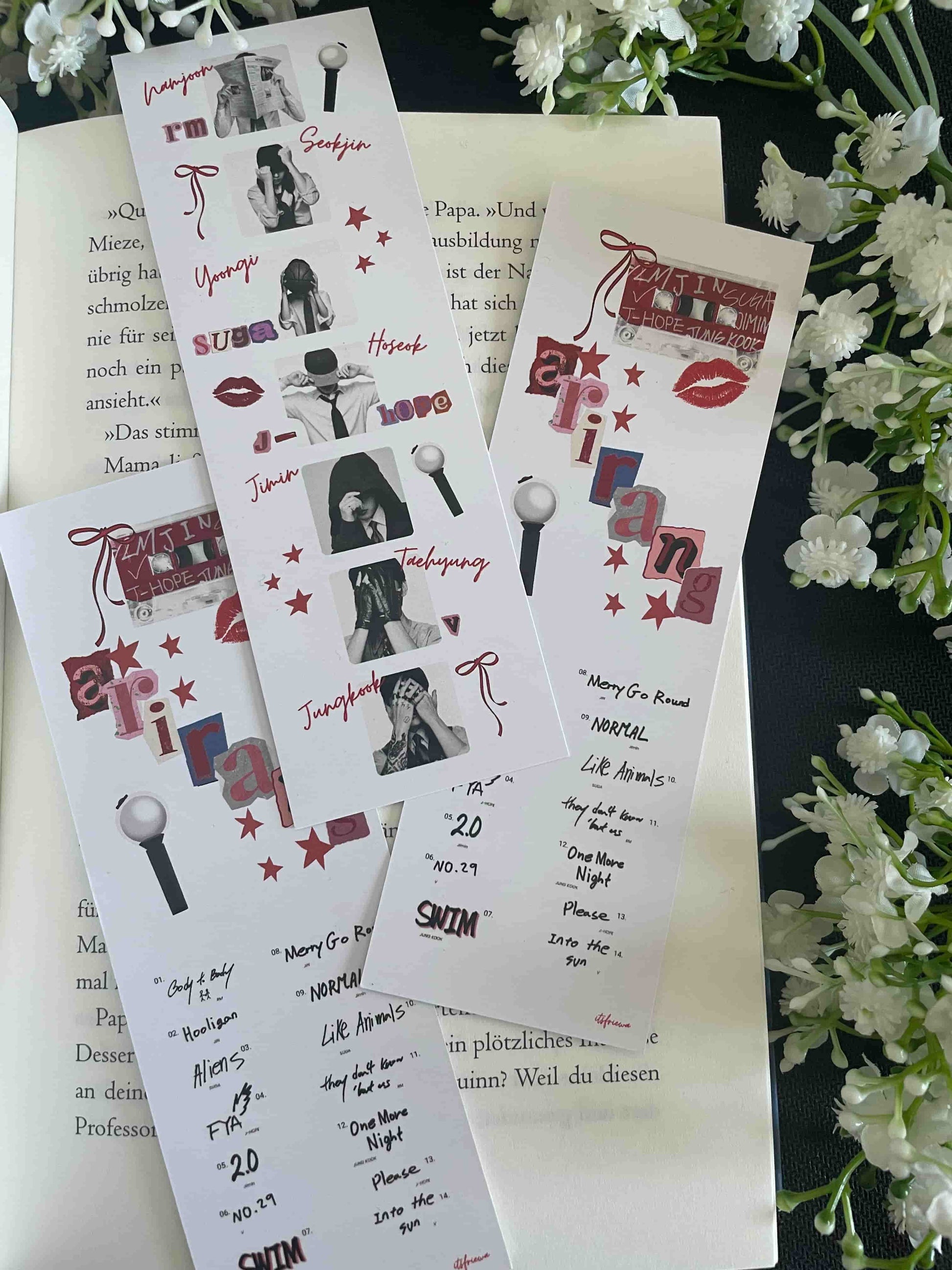 BTS Lesezeichen im Buch Aesthetic ARMY Kpop