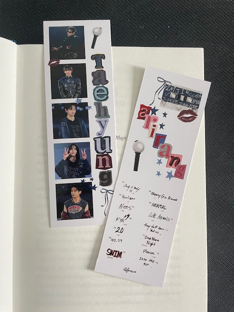 Taehyung Lesezeichen im Buch Aesthetic ARMY Fanmade
